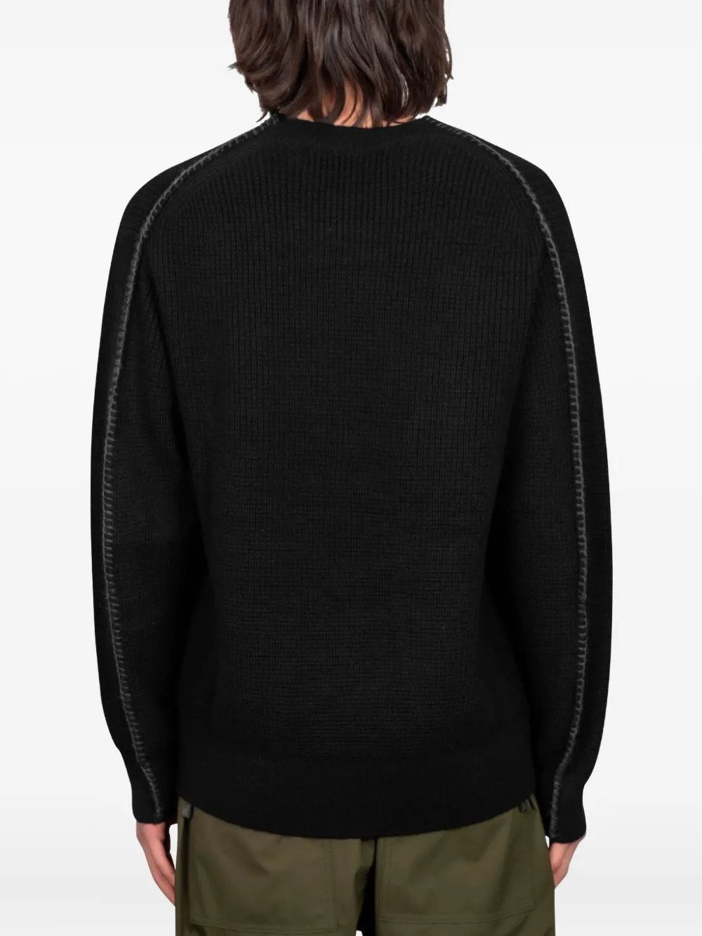 Comme des Garçons Homme Sweater met ronde hals Zwart