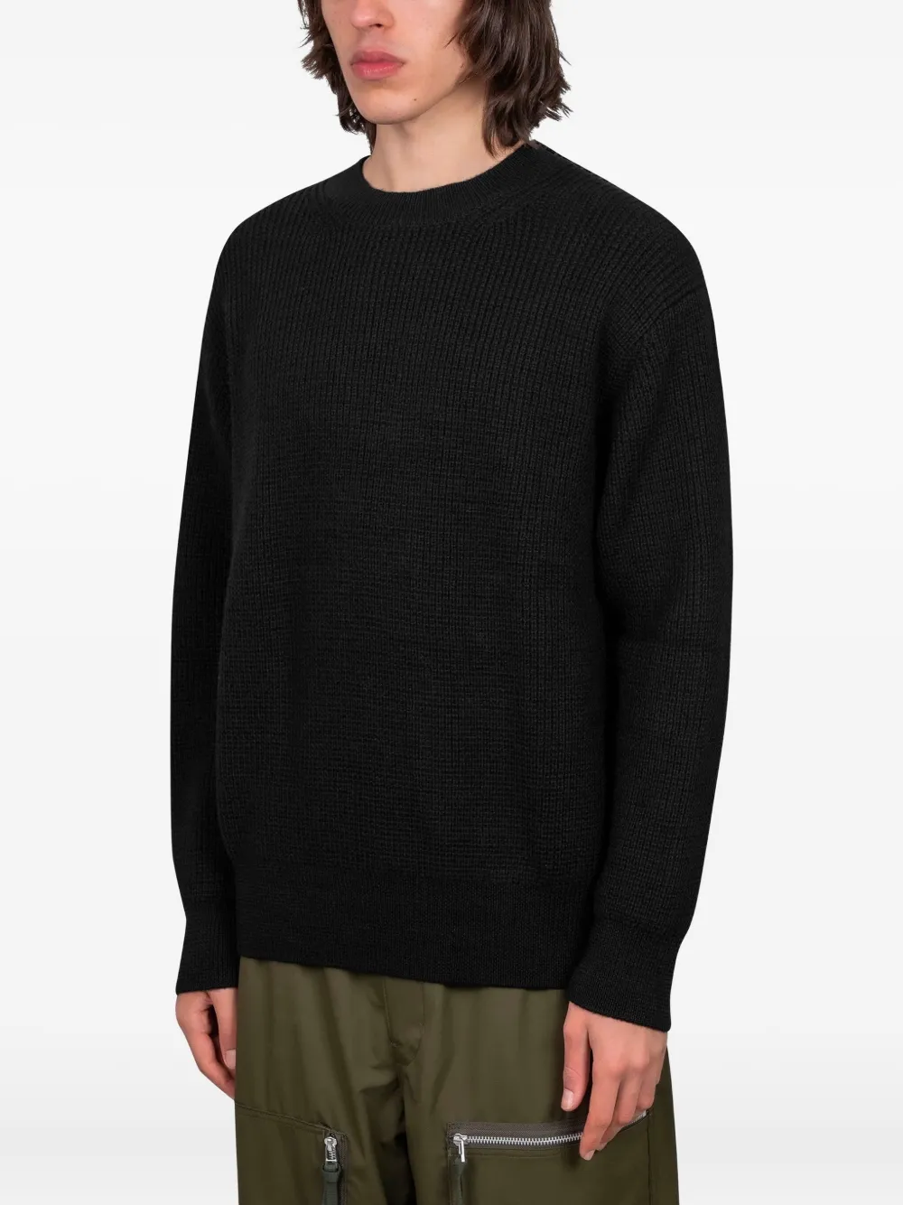 Comme des Garçons Homme Sweater met ronde hals - Zwart