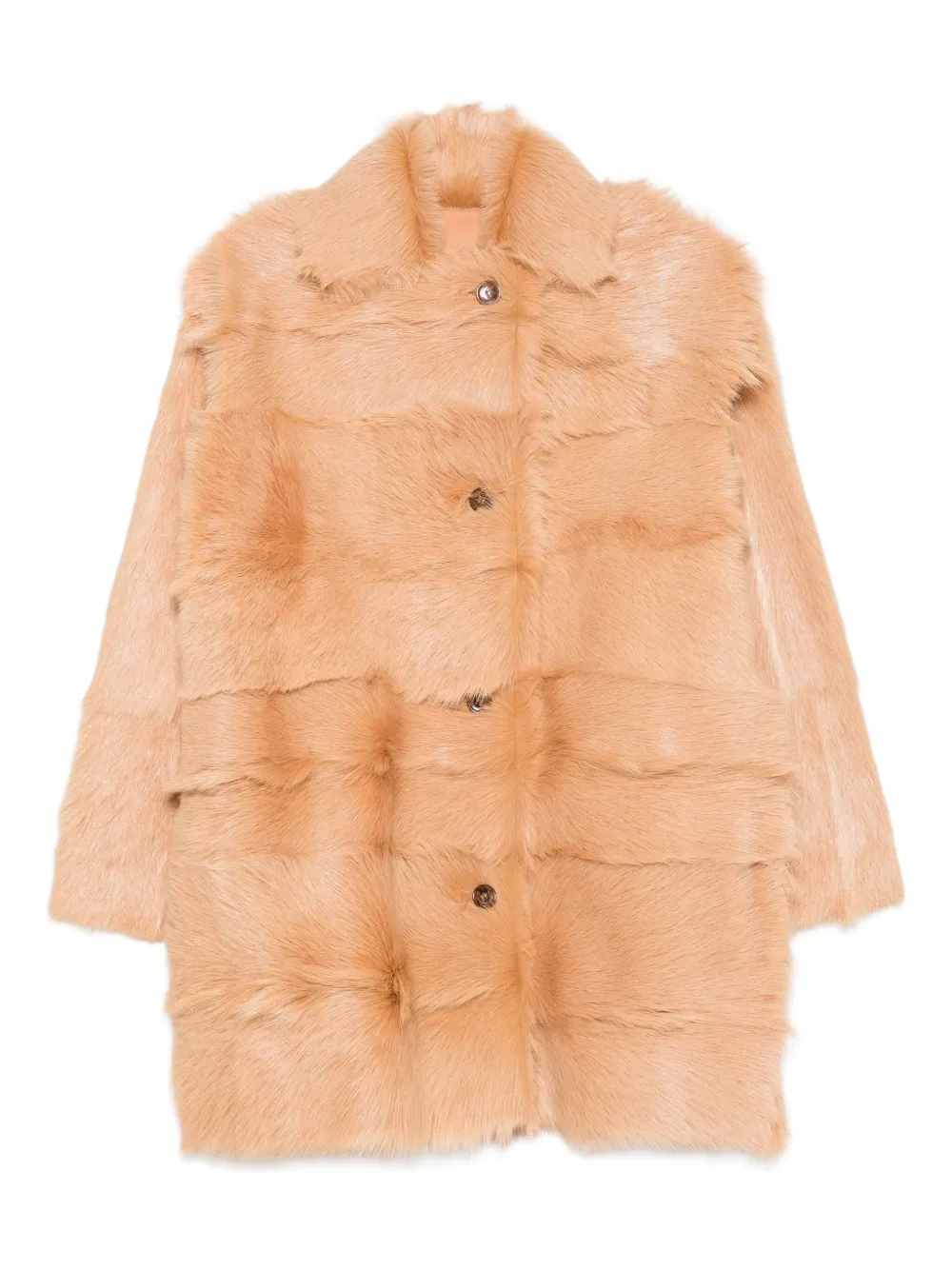 Alberta Ferretti panelled button coat | Brown | Image 1