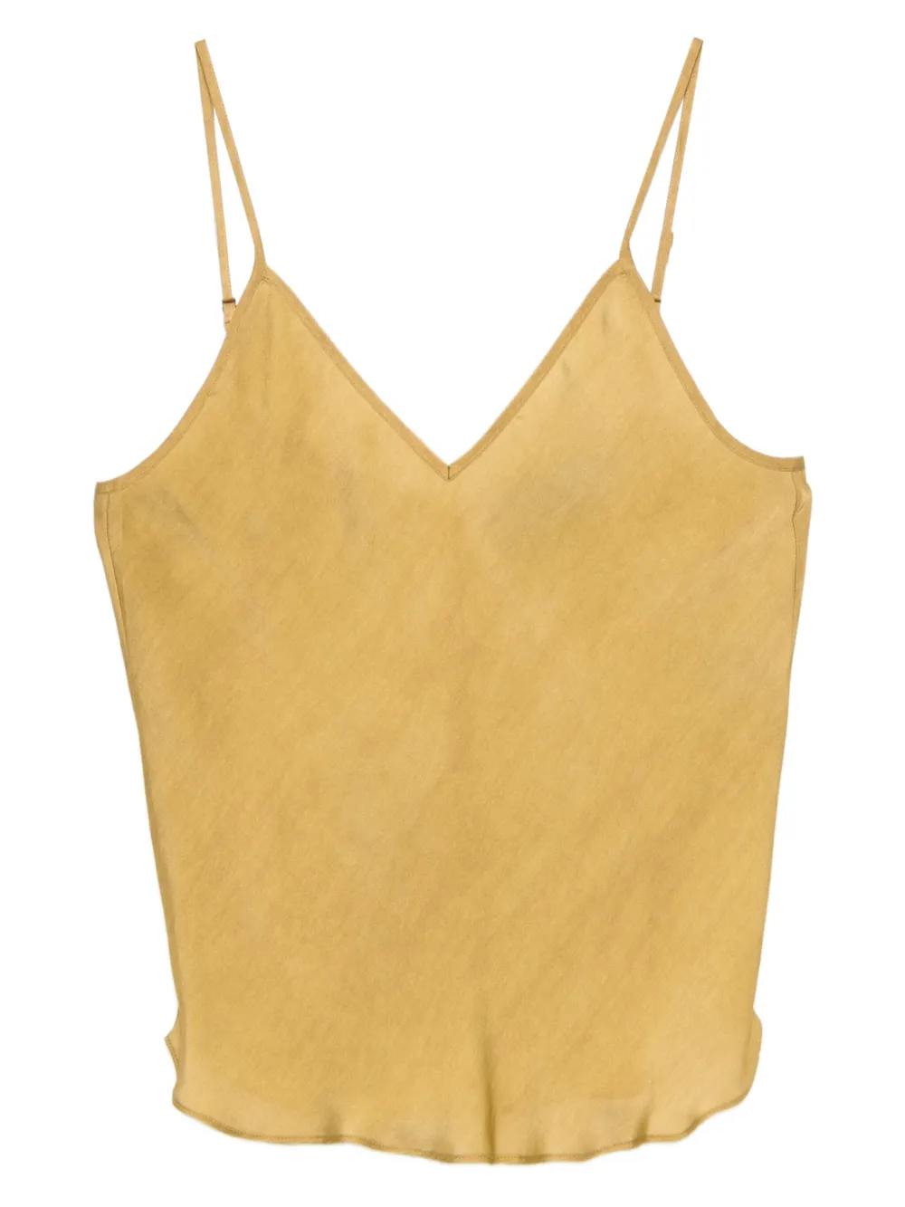 Mes Demoiselles V-neck silk top | Yellow | Image 1