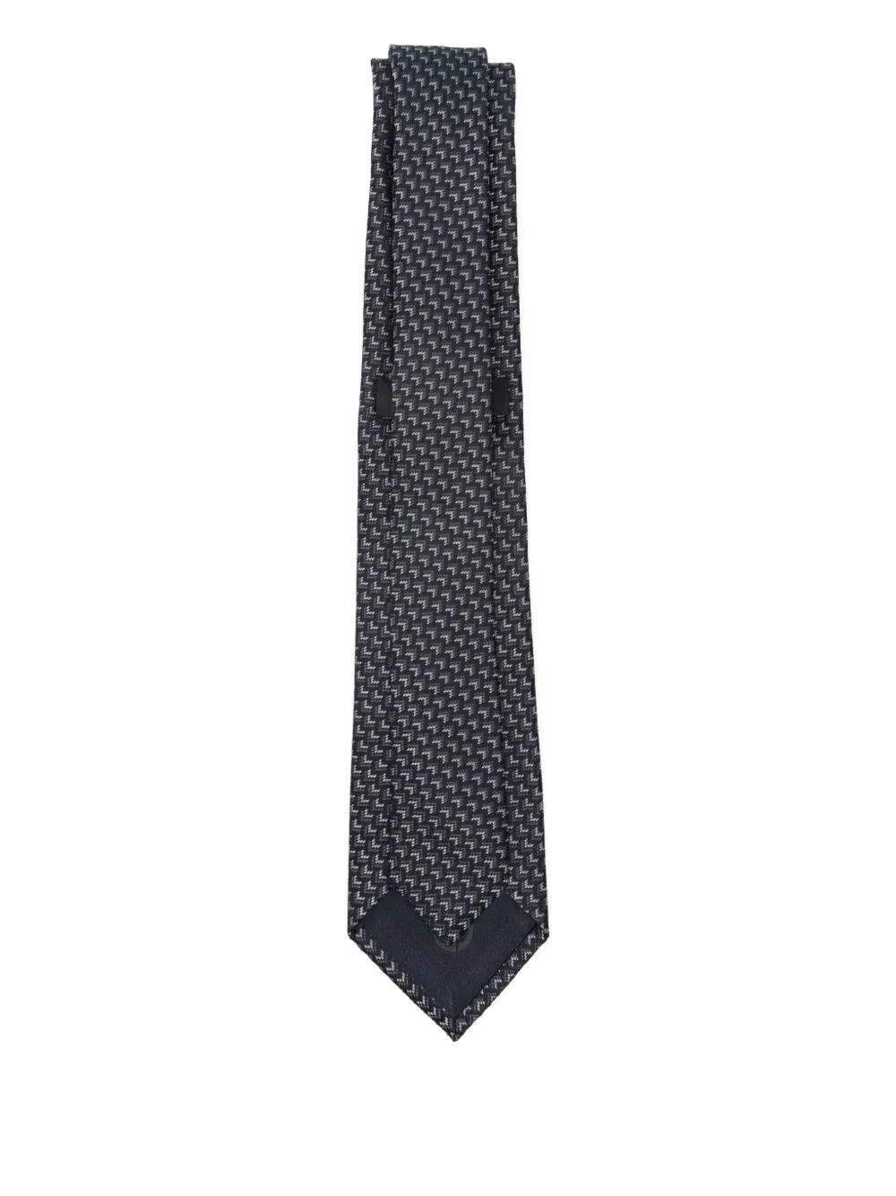 Giorgio Armani Stropdas met geometrisch patroon - Blauw