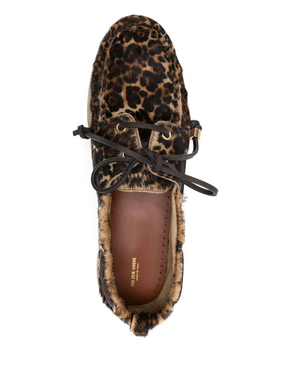 Golden Goose Bootschoenen met luipaardprint Bruin
