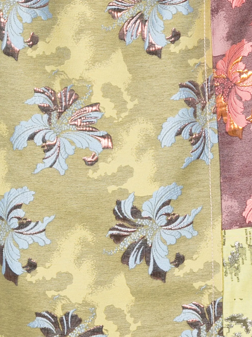 ALEMAIS Mouwloze jurk met patchwork Geel