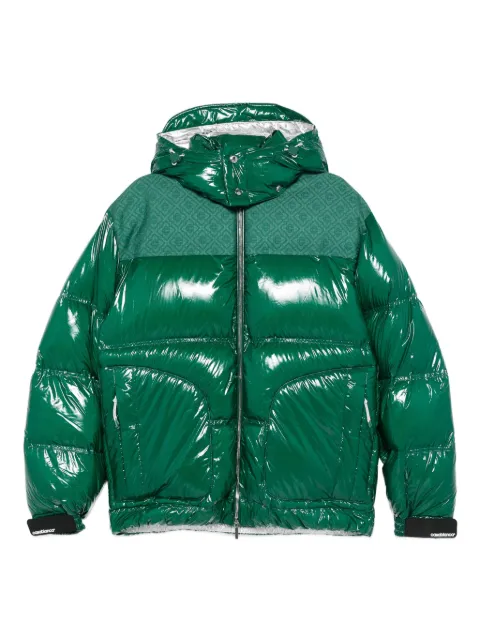 Casablanca high-shine hooded puffer jacket