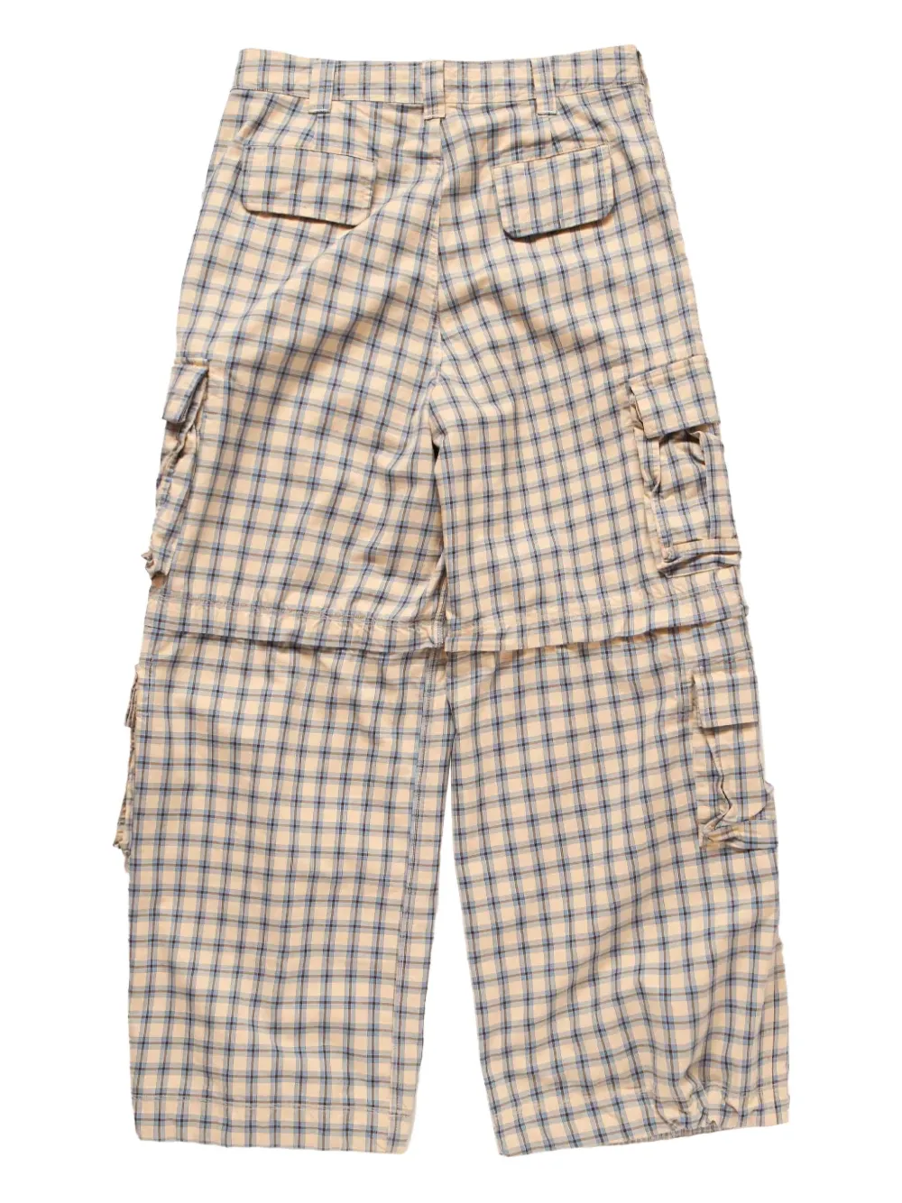 ERL plaid cargo track pants - Beige