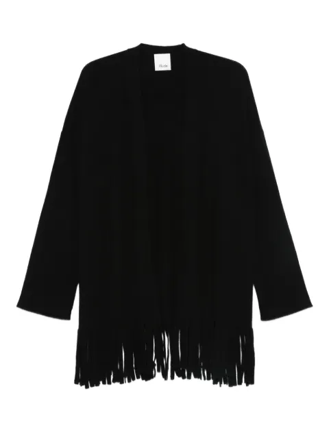 Allude fringed-trim cardigan