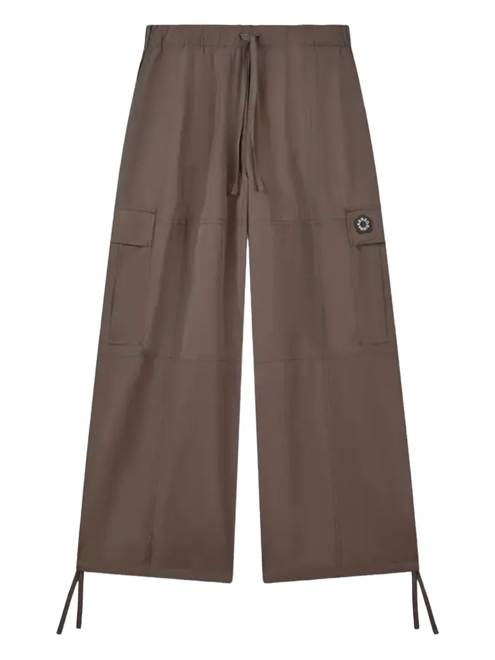 Kenzo Drawstring Cargo Trousers In Brown