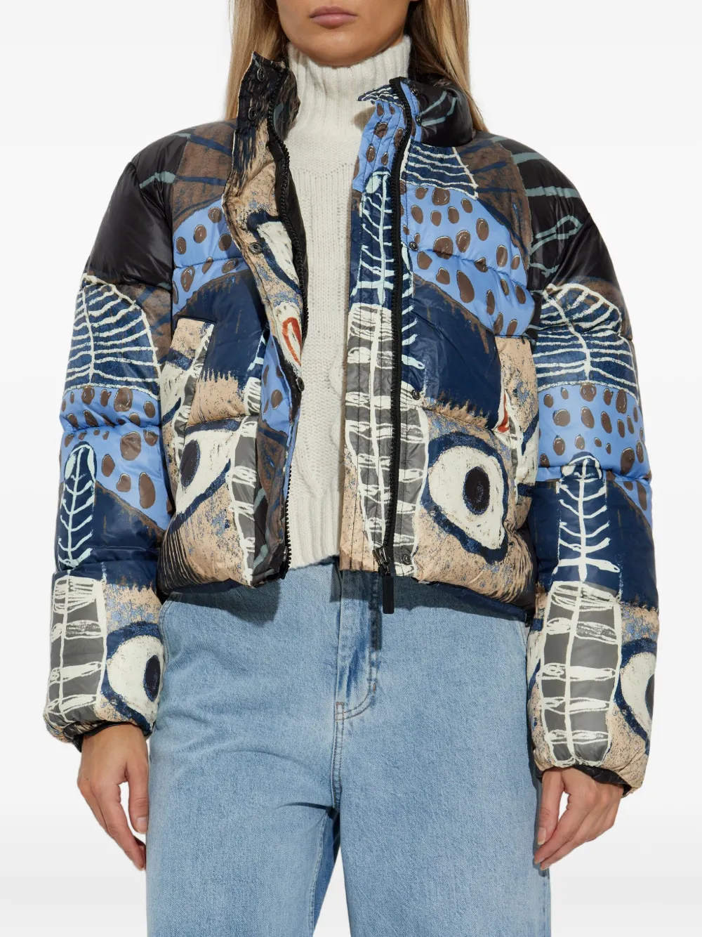 Munthe Juba Print Puffer Jacket In Multi