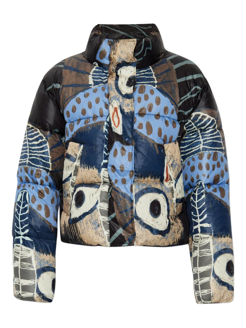 MUNTHE Juba print puffer jacket | Black | Image 1