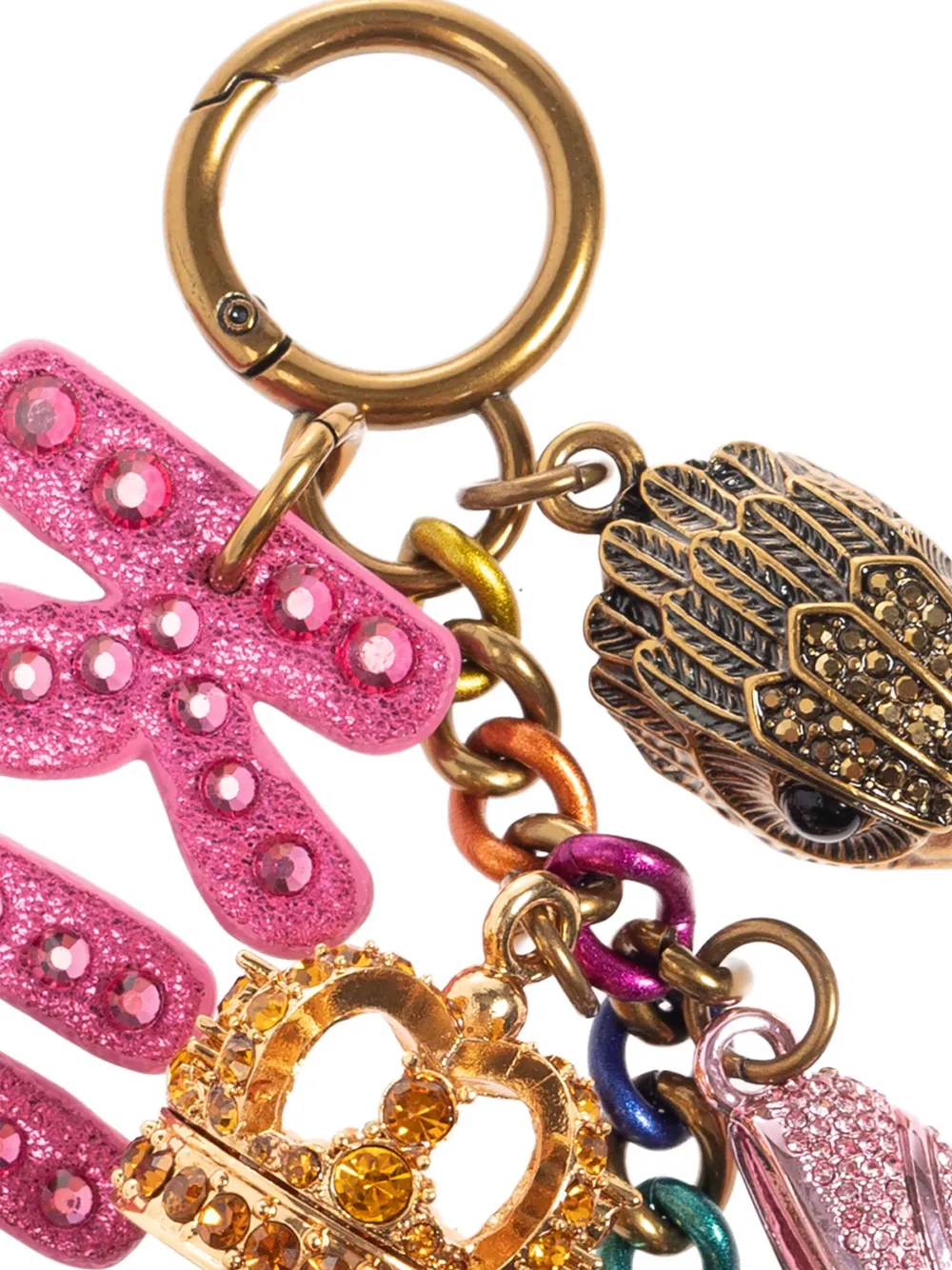 Kurt Geiger Mix-charms Keyring In Multi