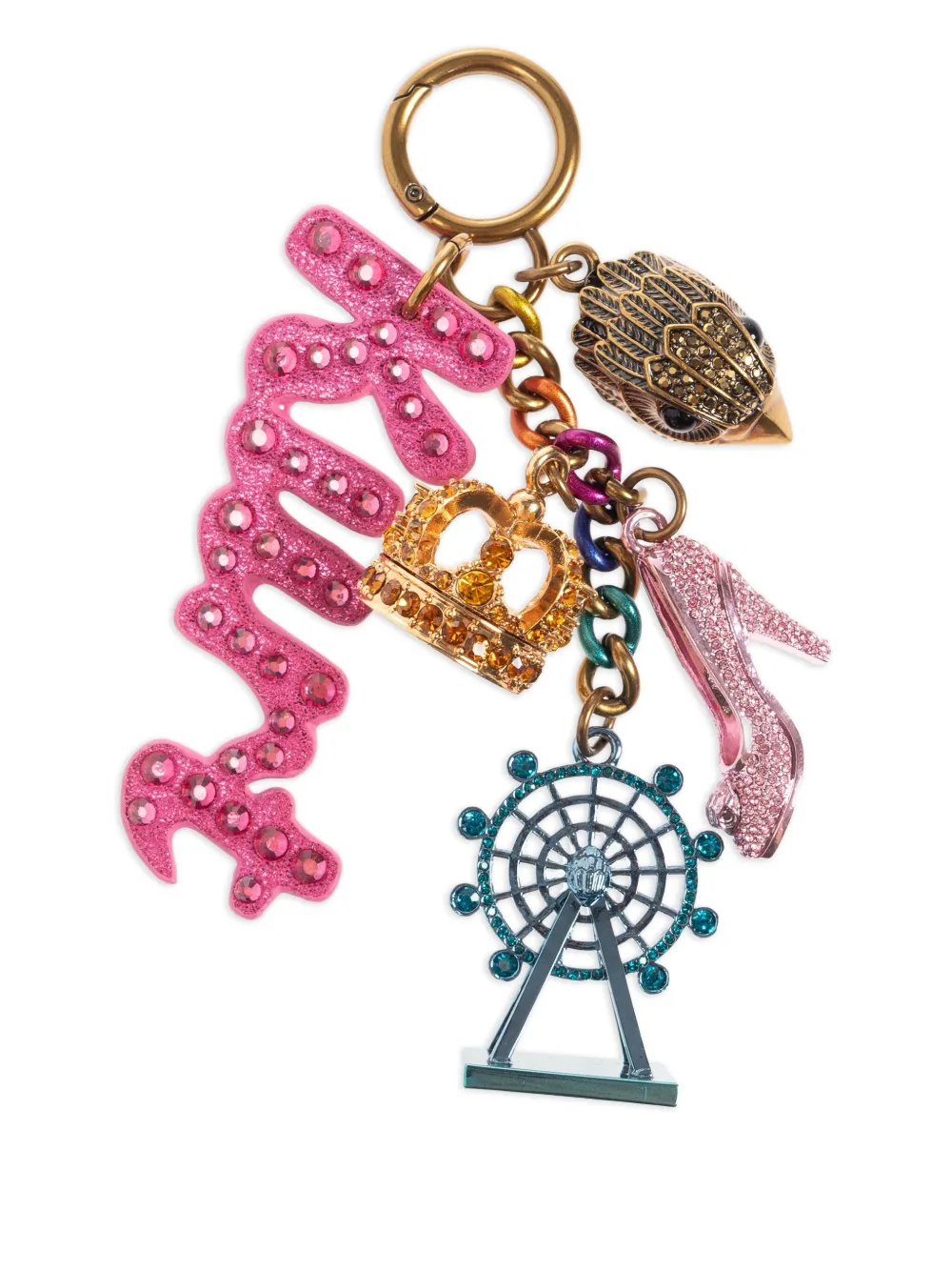 Kurt Geiger London mix-charms keyring | Pink | Image 1