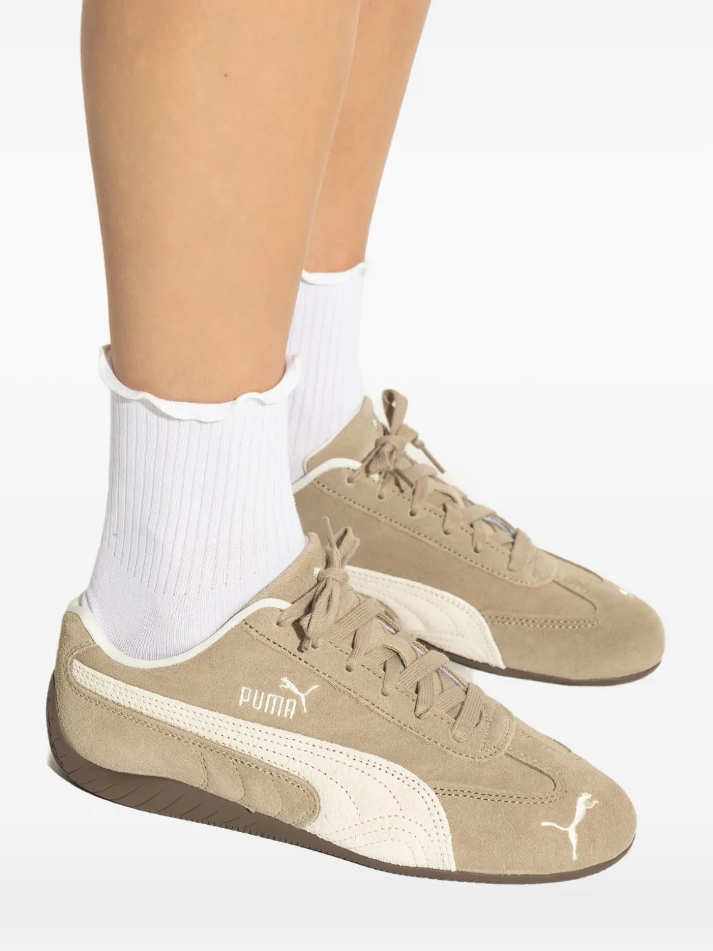 Puma Suede Leather Trainers In Neutral