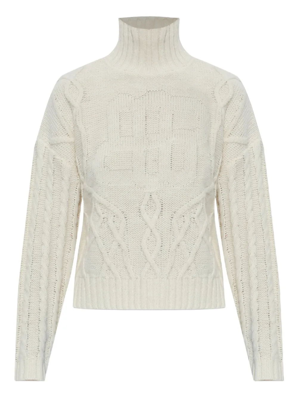 MUNTHE cable-knit turtleneck sweater | Neutrals | Image 1