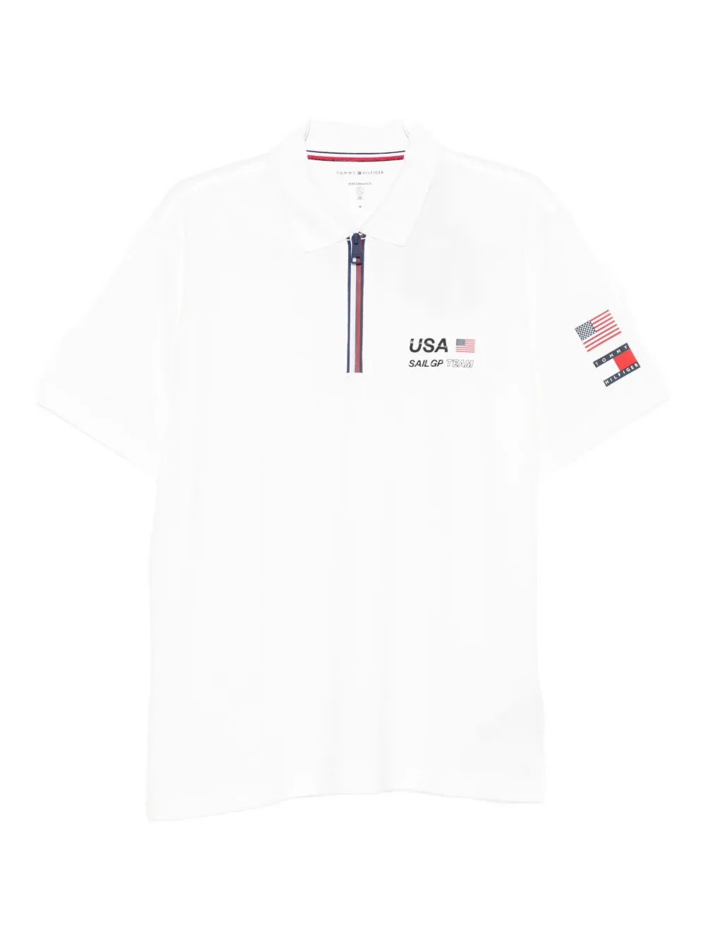 Tommy Hilfiger X Sail Gp Zip-neck Polo Shirt In White