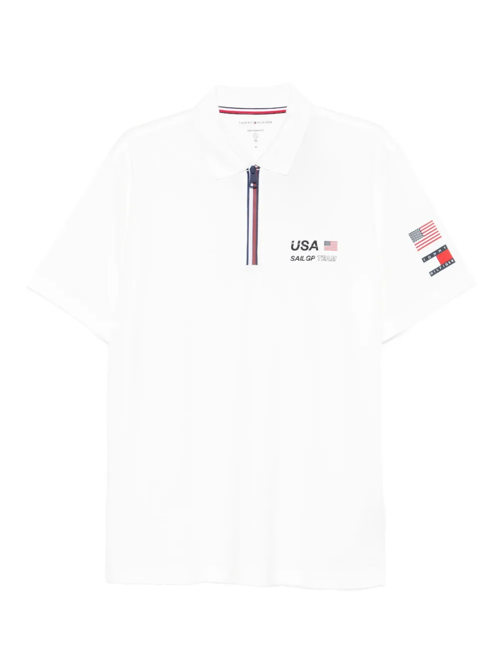 Tommy Hilfiger x Sail GP zip-neck polo shirt | White | Image 1