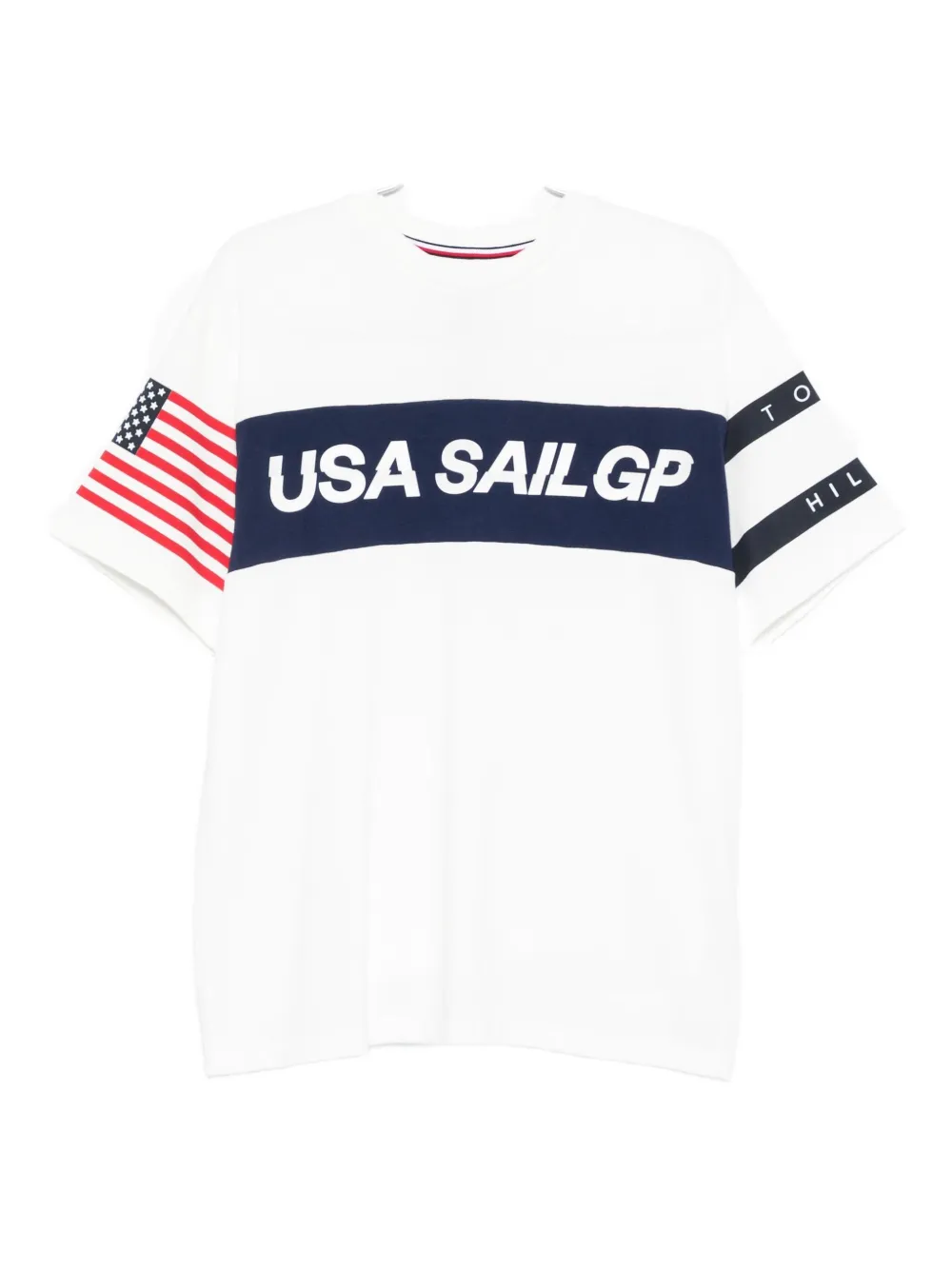 Tommy Hilfiger X U.s. Sail Gp Graphic-print T-shirt In White