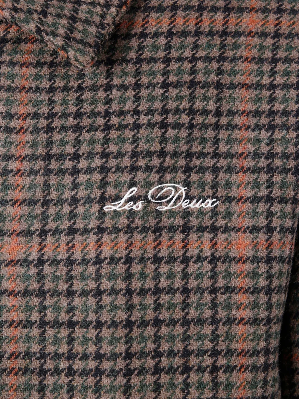 Les Deux Houndstooth Wool Bomber Jacket In Multi