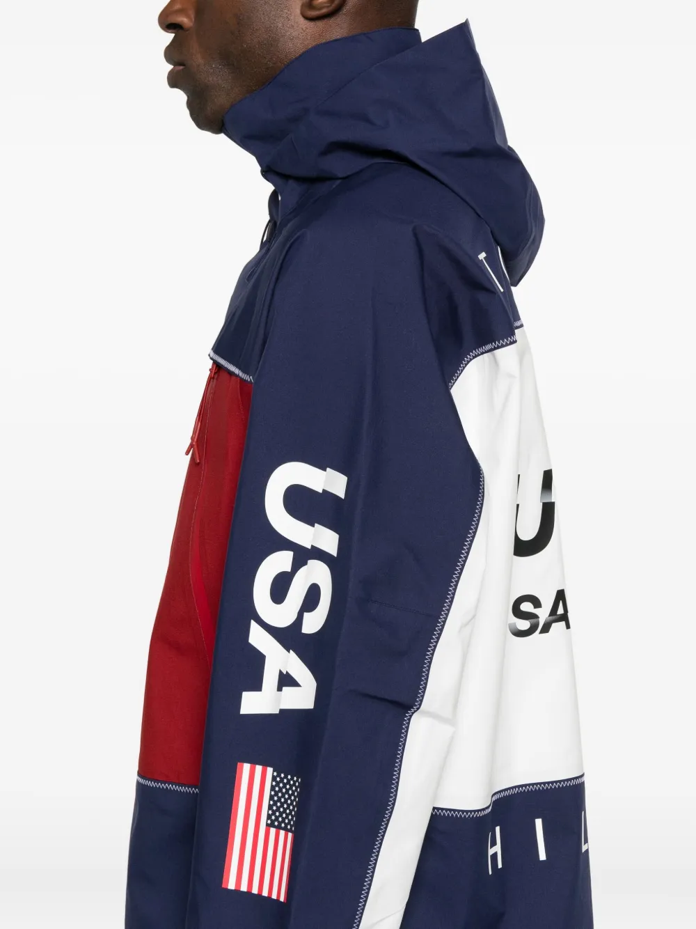Tommy Hilfiger X Sail Gp Sufa25 Colour-blocked Hooded Jacket In Blue