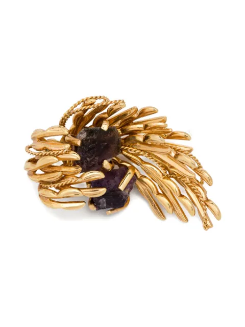 Christian Dior Pre-Owned 1964 amethyst-embellished brooch