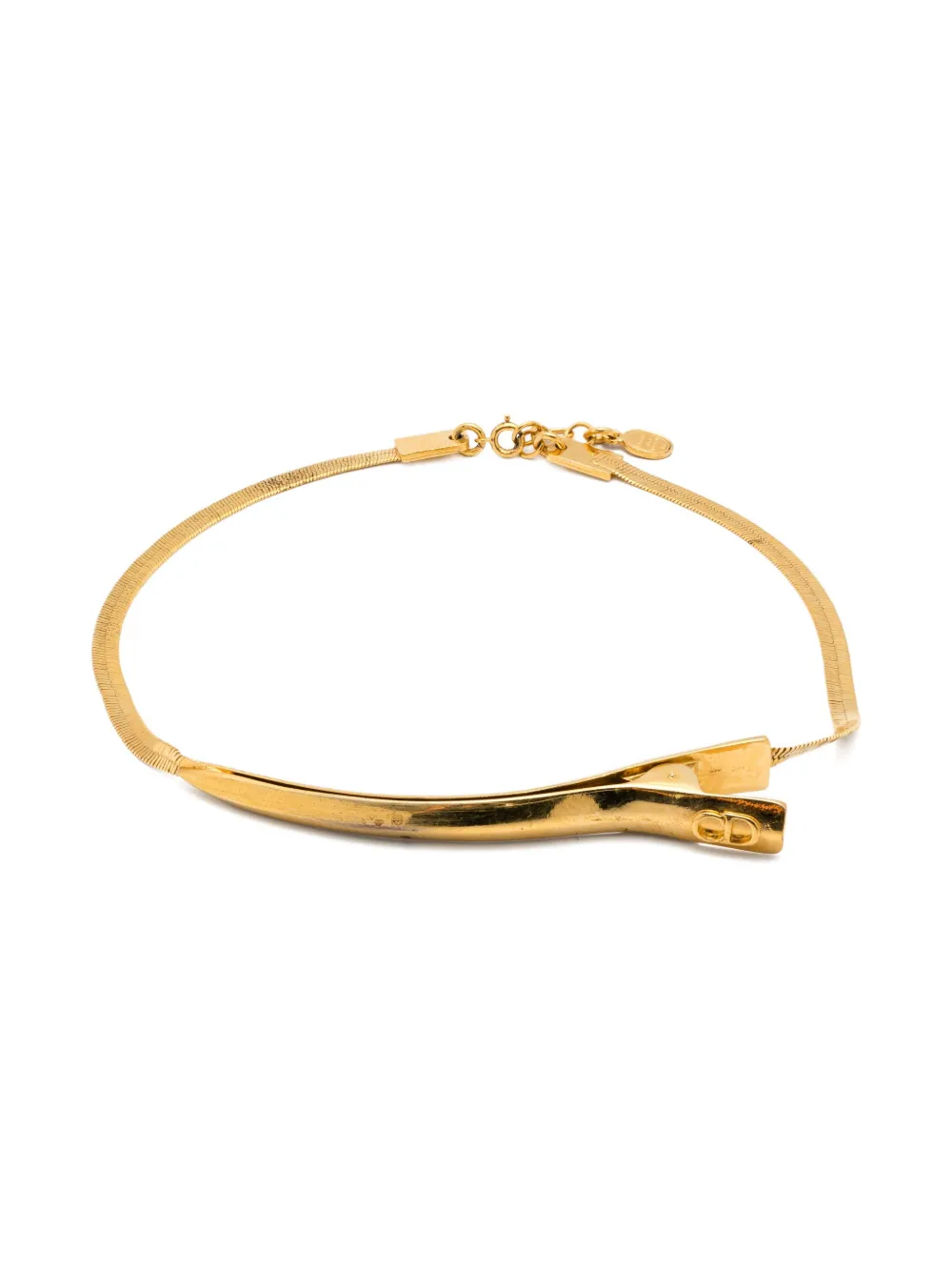 Christian Dior Pre-Owned hair clip necklace - ゴールドトーン Christian Dior Pre-Owned hair clip necklace - ゴールドトーン