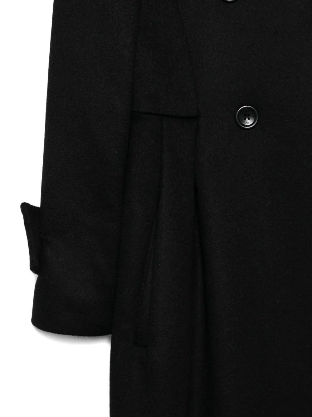 Max Mara Double-breasted Coat In Black