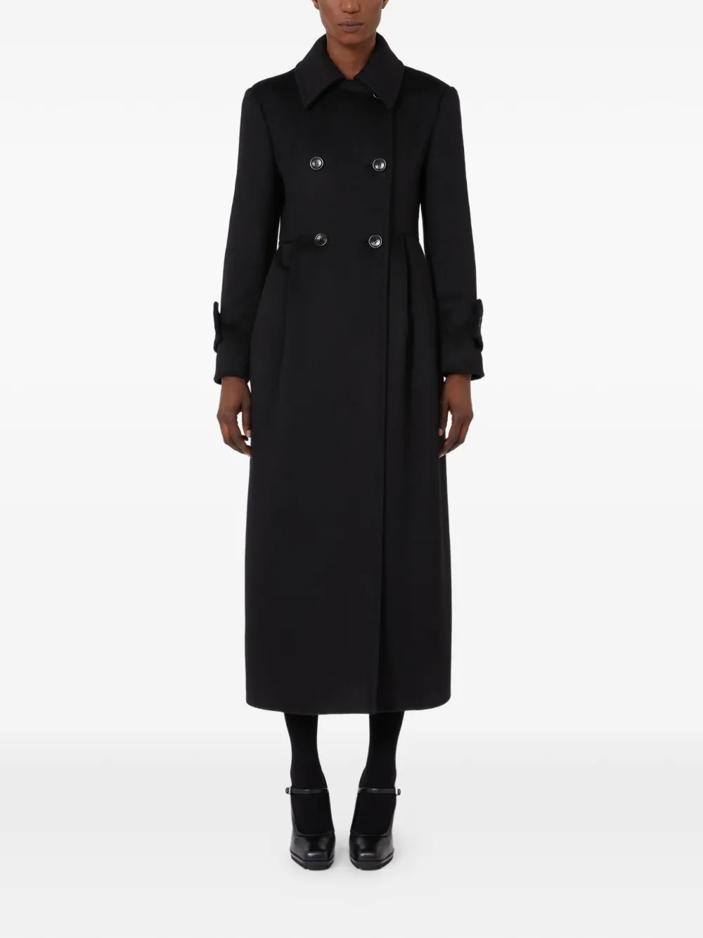 Max Mara Jas met dubbele rij knopen Zwart