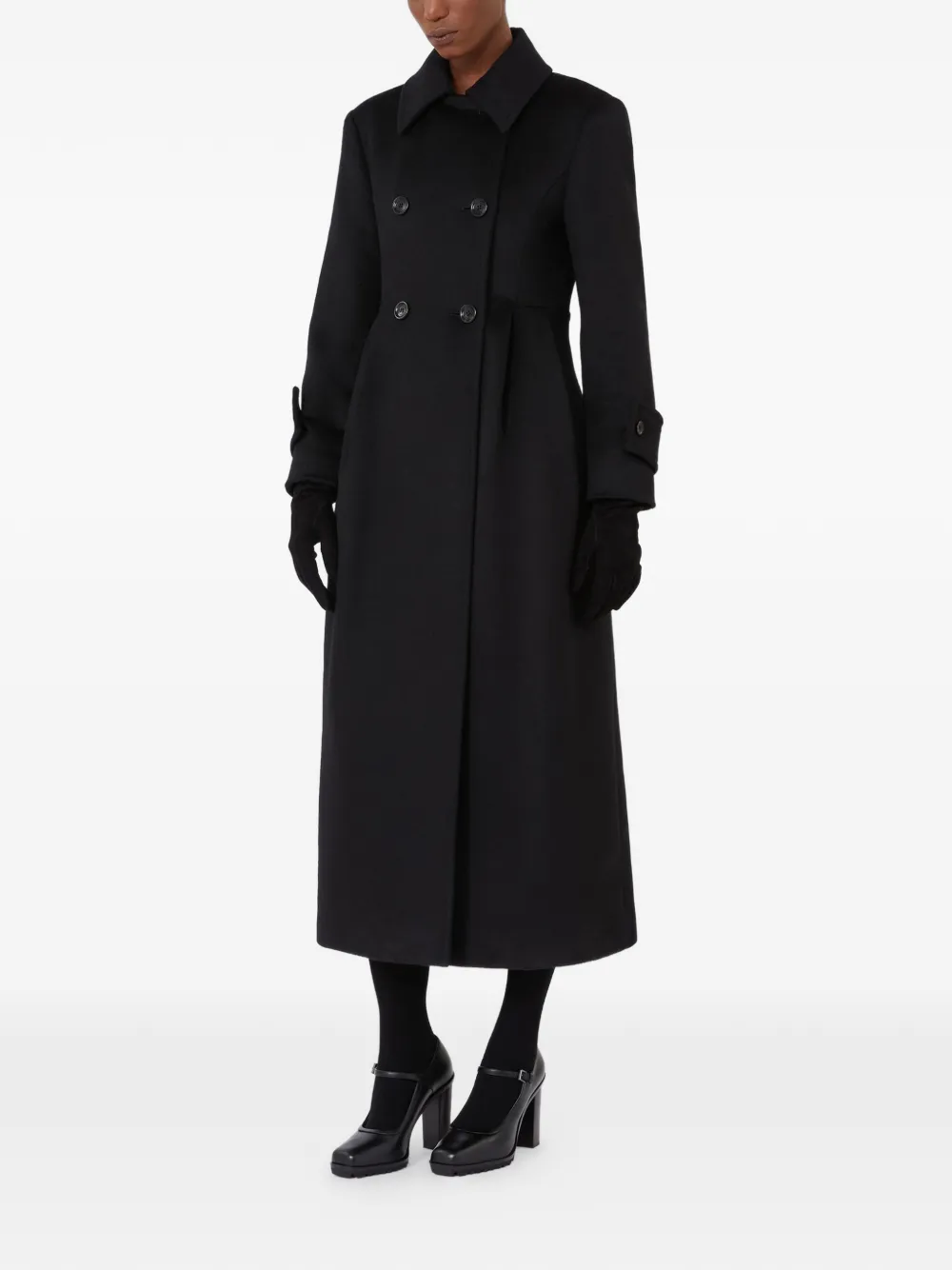 Max Mara Jas met dubbele rij knopen Zwart