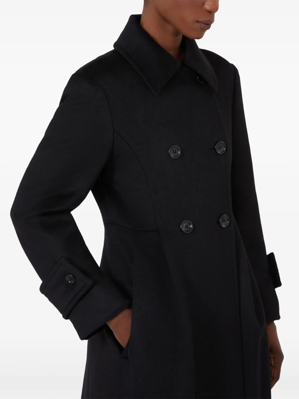 Max Mara Jas met dubbele rij knopen Zwart