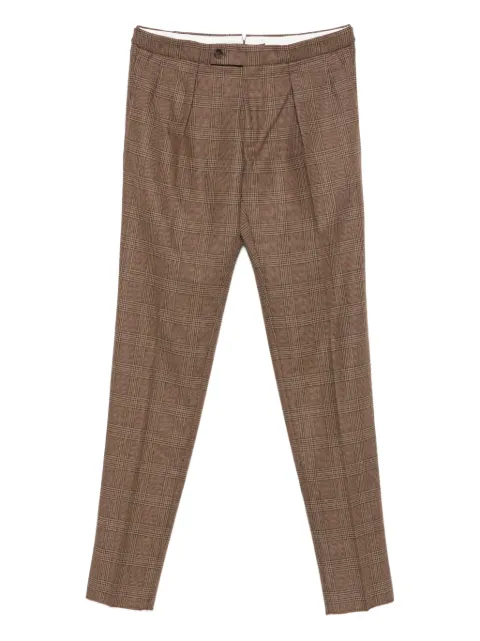 Incotex pantalones con pinzas y motivo de cuadros