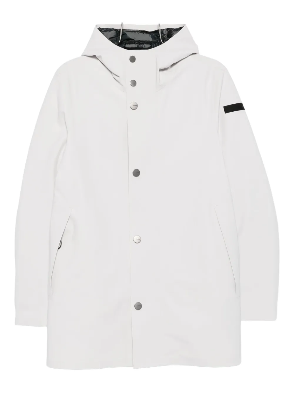 Rrd Hooded Button-fastening Jacket In White