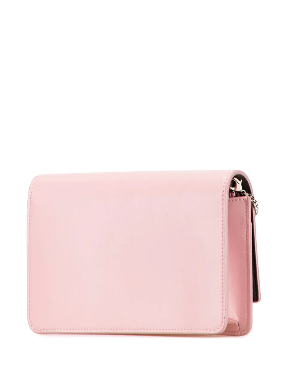 Pre-owned Fendi 2010-2025 Leather Hypnoteyes Wallet On Chain Crossbody Bag In Pink