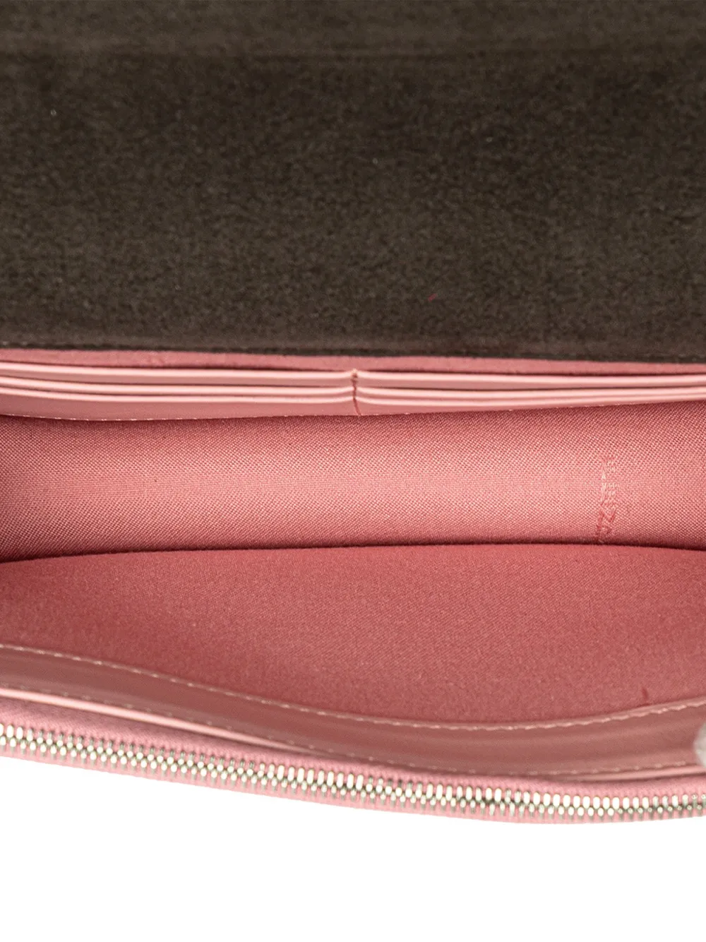 Pre-owned Fendi 2010-2025 Leather Hypnoteyes Wallet On Chain Crossbody Bag In Pink