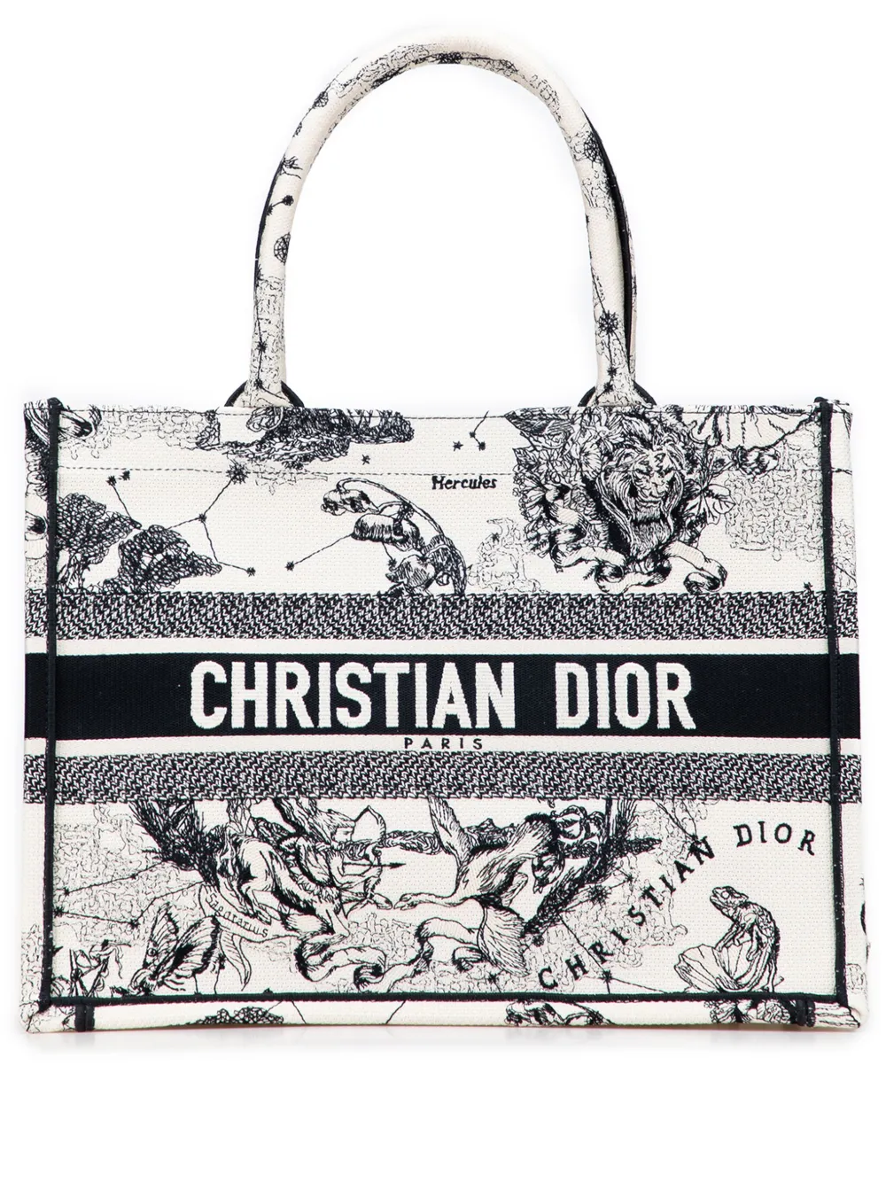 Christian Dior Pre-Owned 2022 ミディアム キャンバス エンブロイダリー ゾディアック トワル ドゥ ジュイ Christian Dior Pre-Owned 2022 ミディアム キャンバス エンブロイダリー ゾディアック トワル ドゥ ジュイ