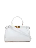 Fendi Pre-Owned 2000-2010 Medium Pebbled Leather Peekaboo satchel - White