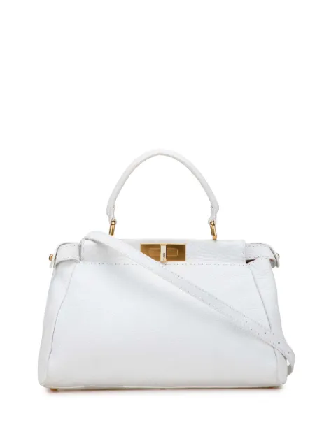 Fendi Pre-Owned 2000-2010 Medium Pebbled Leather Peekaboo satchel