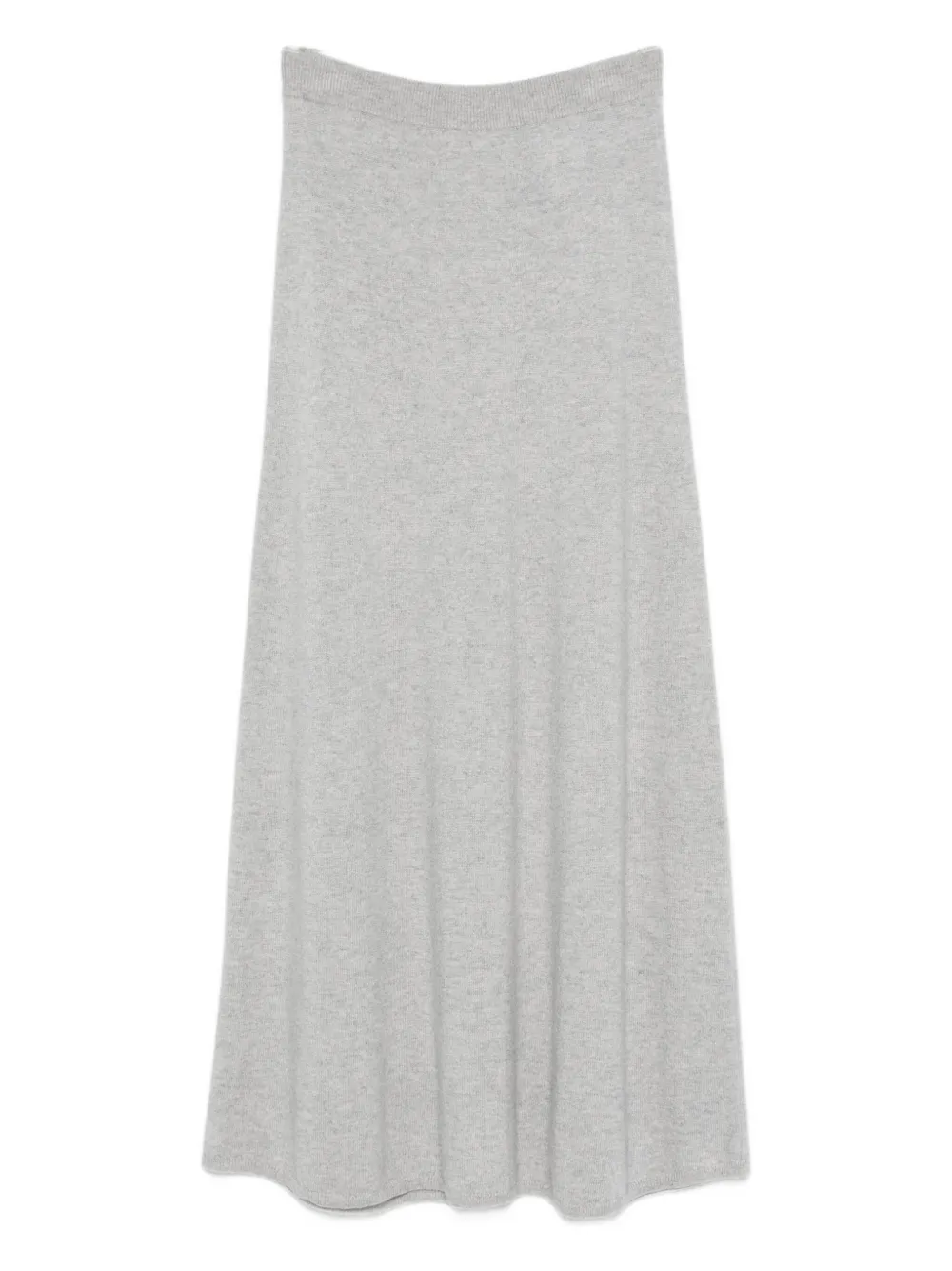 Lisa Yang Gonna in cashmere con bordo a coste - Grigio