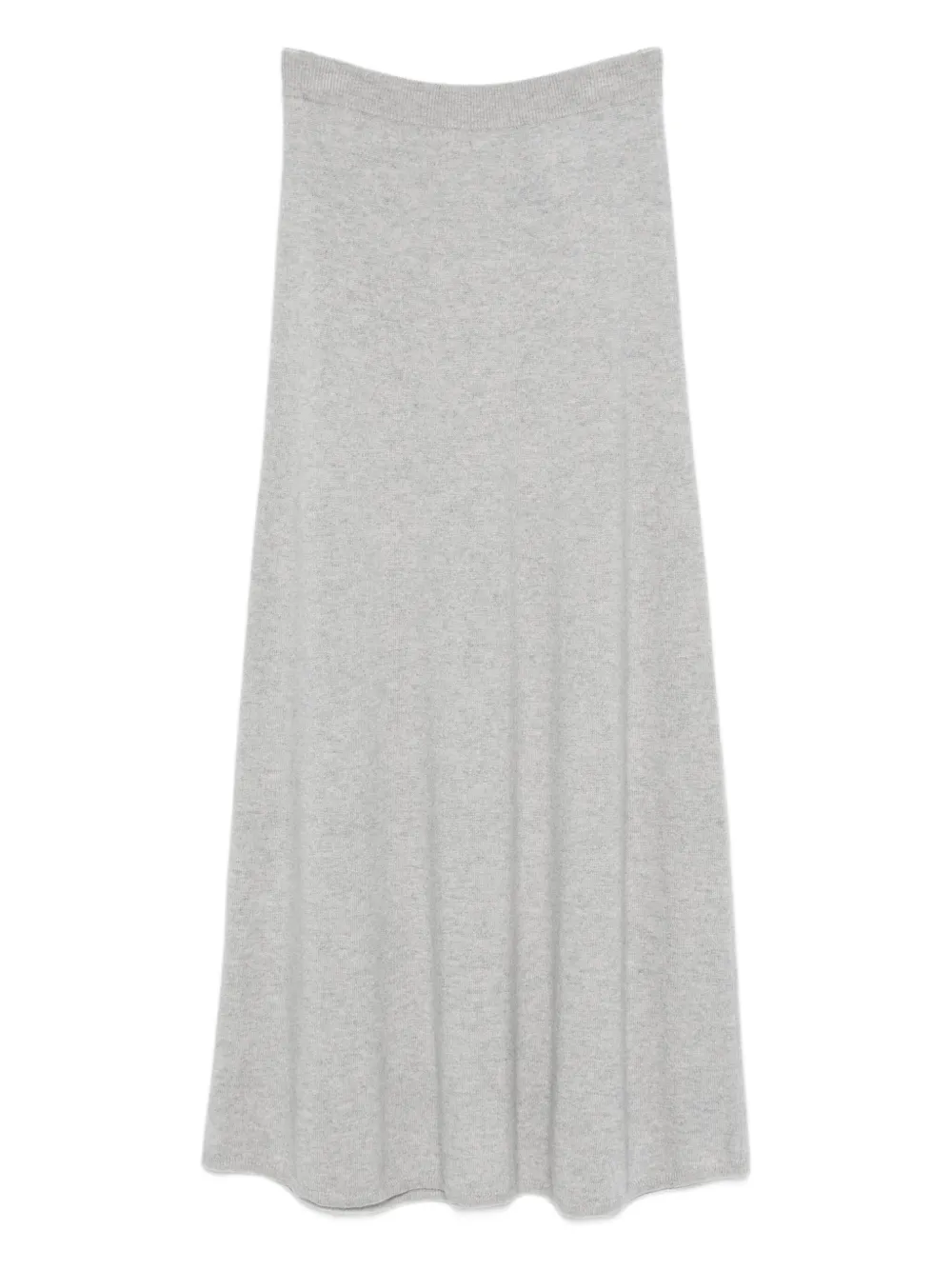 Lisa Yang Ribbed-trim Cashmere Skirt In Gray