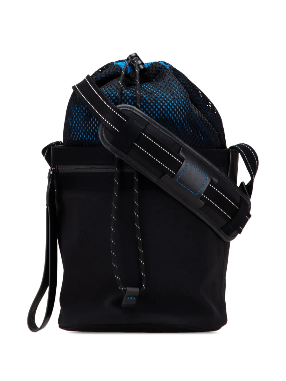 Bottega Veneta Pre-Owned 2012-2025 Nylon and Mesh Paper Touch bucket bag | Black | Image 1