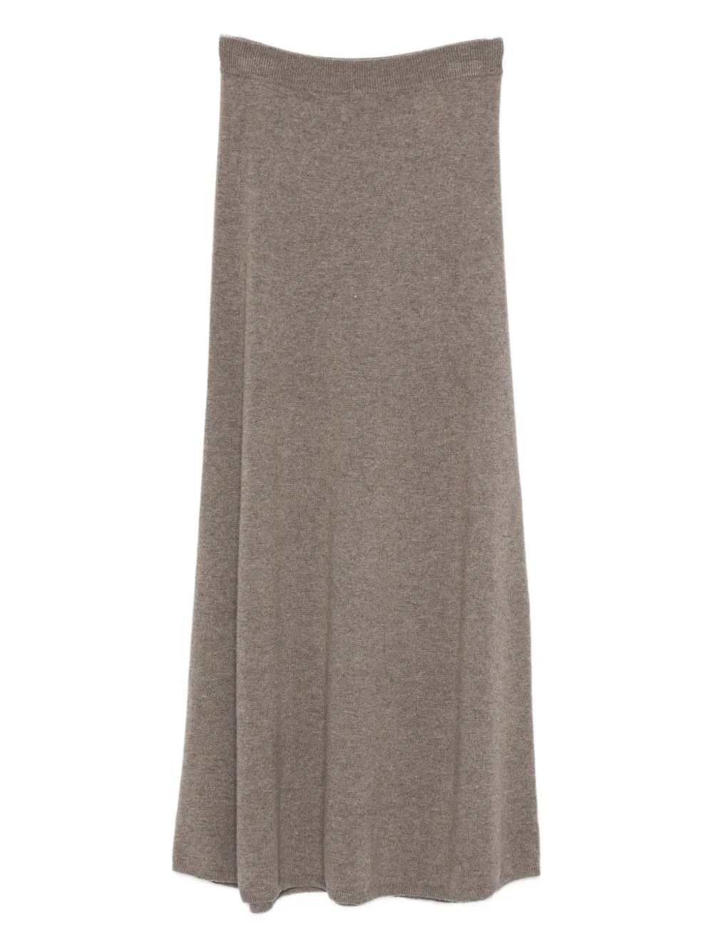 Lisa Yang Ribbed-trim Cashmere Skirt In Gray