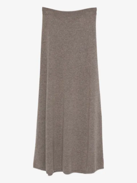 Lisa Yang ribbed-trim cashmere skirt