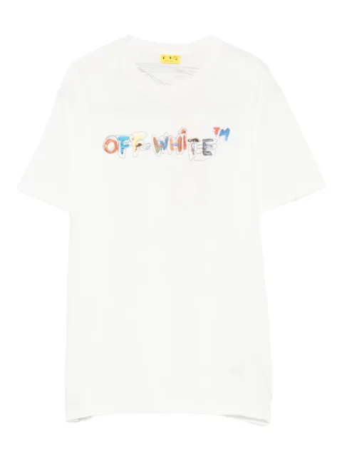 Off-White Kids playera con estampado abstracto