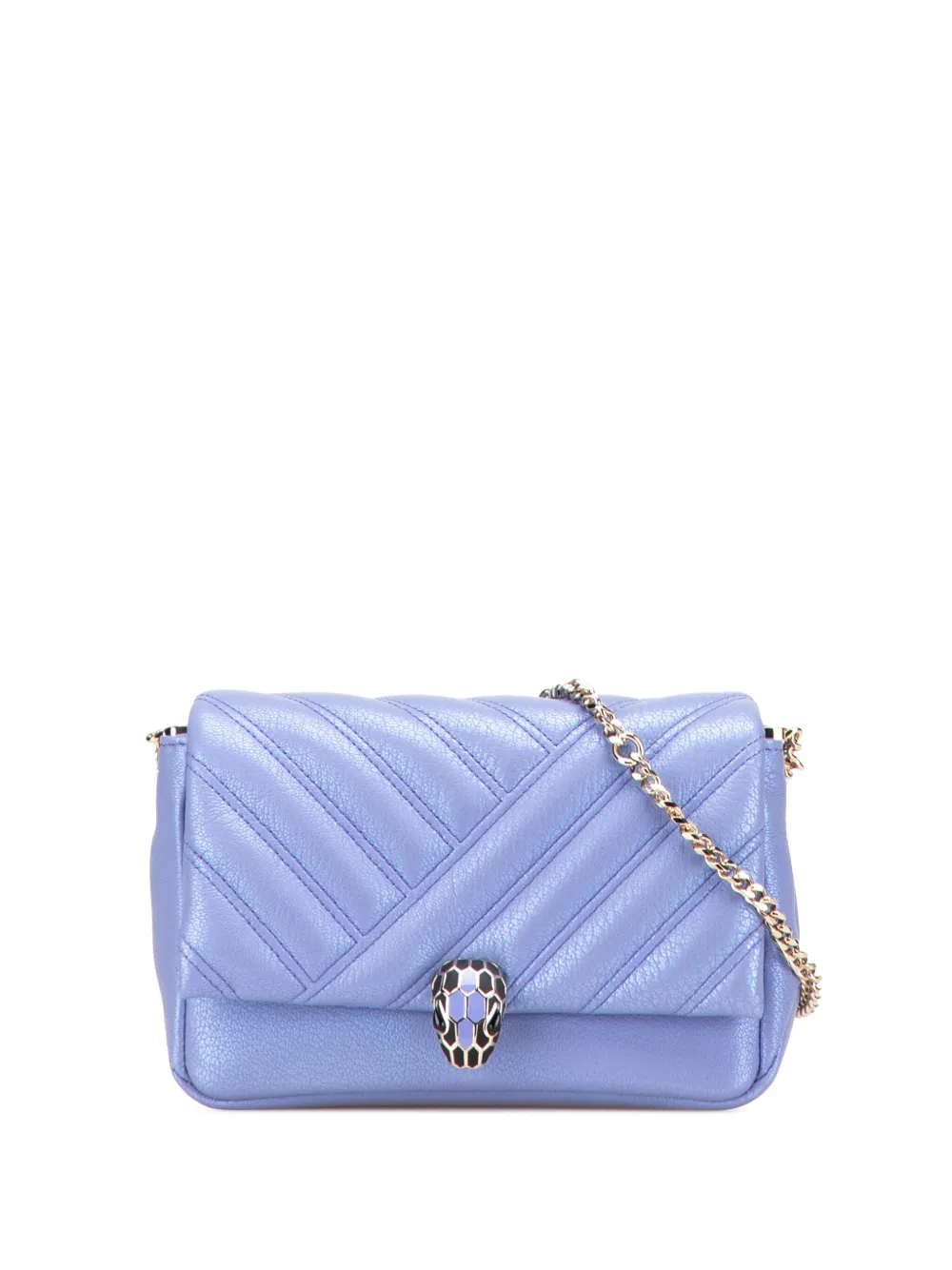 Bvlgari Pre-Owned 2010-2025 Leather Serpenti Cabochon Chain crossbody bag | Purple | Image 1