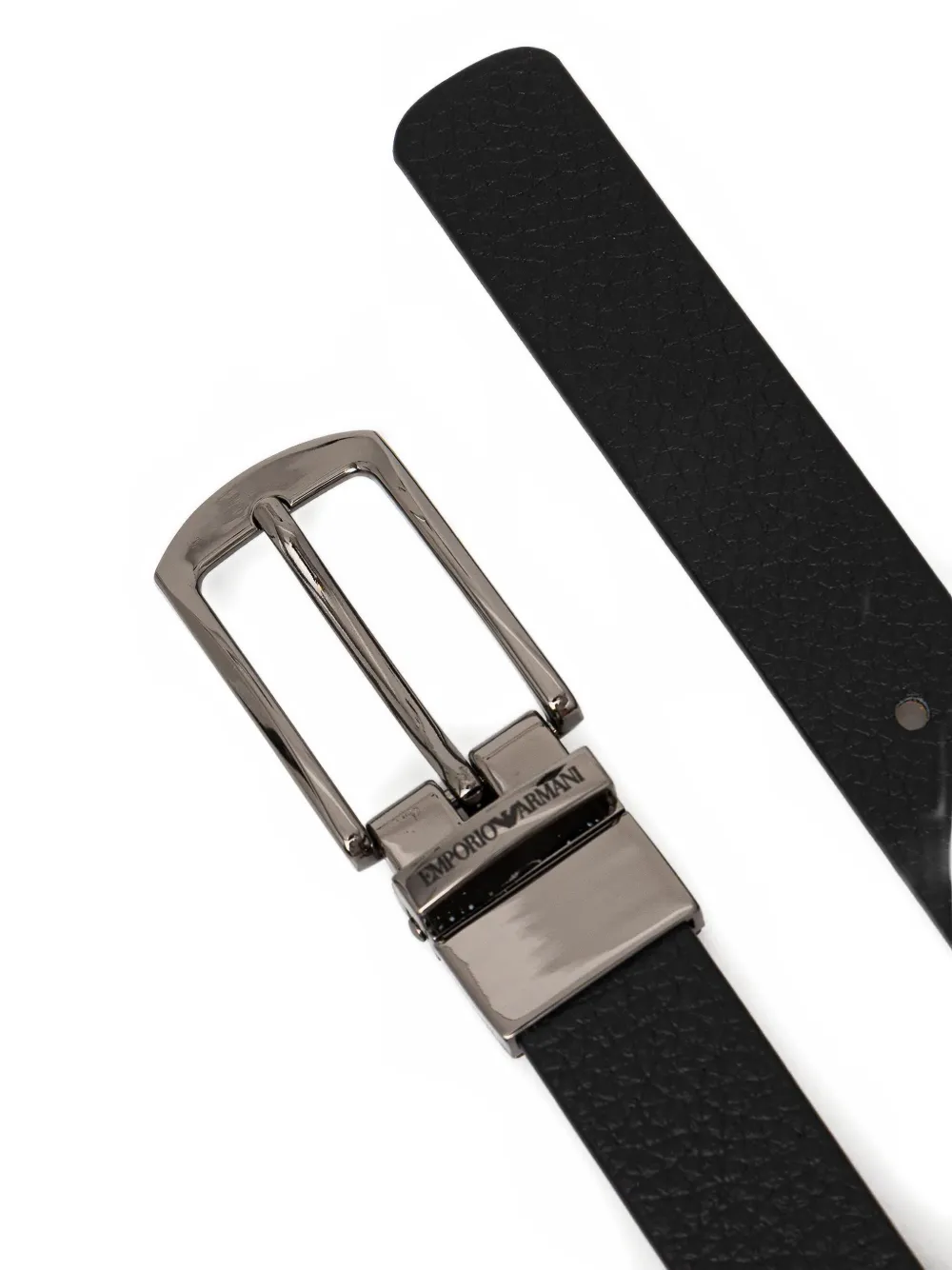 Emporio Armani logo-detailed belt - Zwart