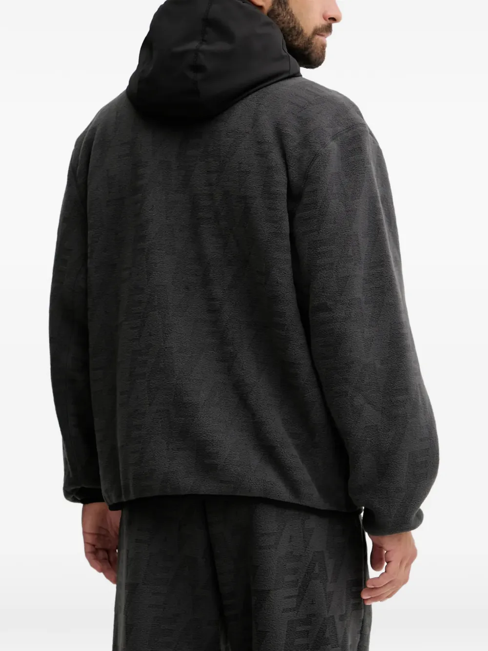 Ea7 Half-zip Hoodie In Black