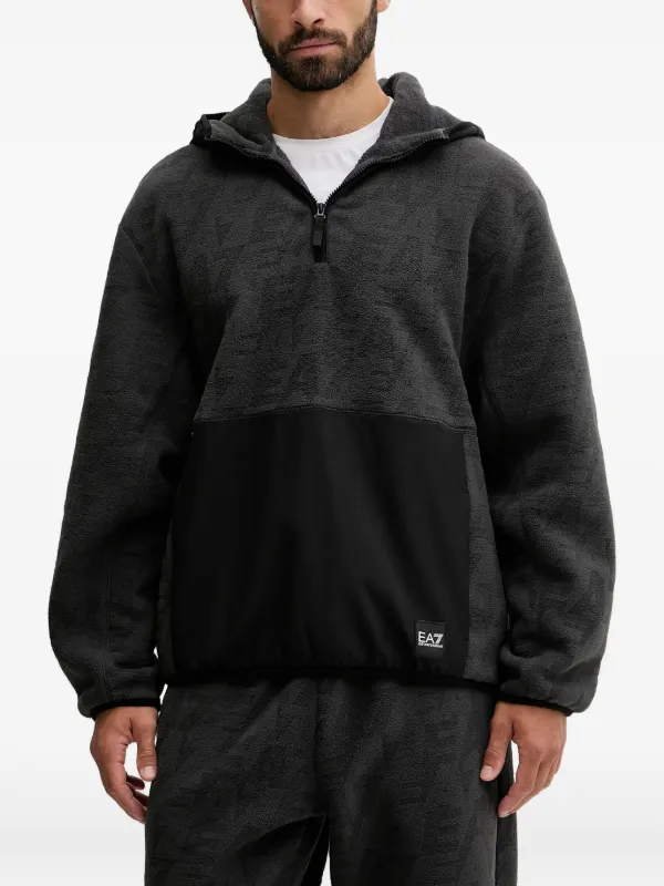 EMPORIO ARMANI EA7 ハーフジップ　新品　M相当 Ea7 Emporio Armani ハーフジップ パーカー | グレー | FARFETCH JP