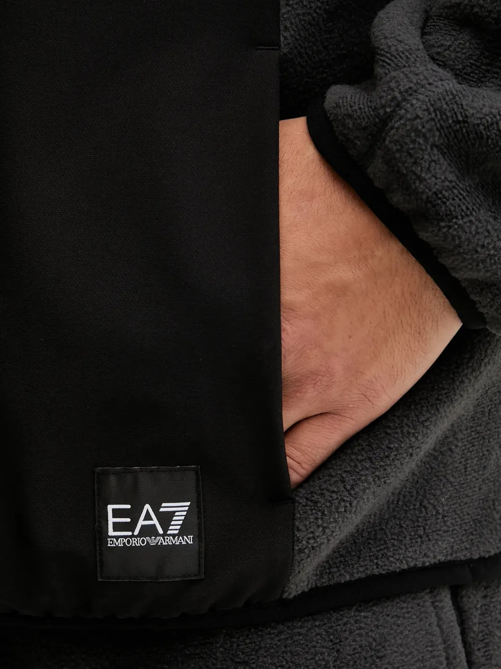 Ea7 Emporio Armani half-zip hoodie Grijs