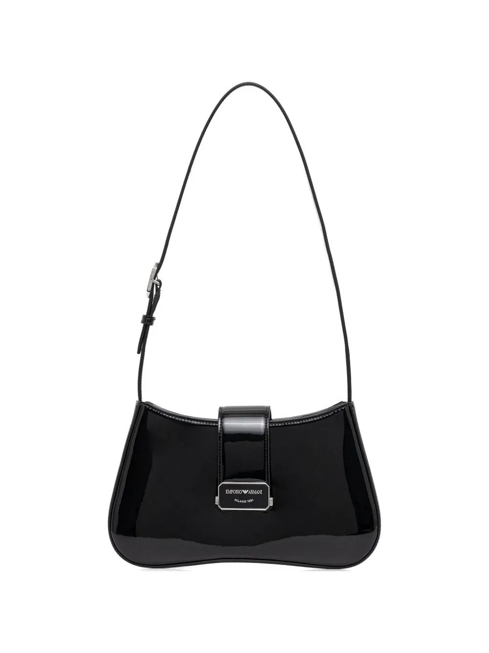 Emporio Armani buckle-strap shoulder bag - Nero