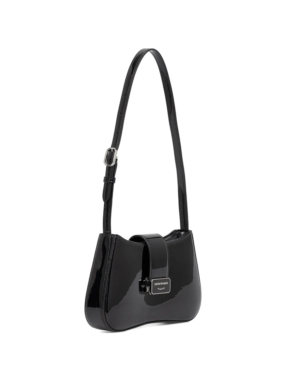 Emporio Armani buckle-strap shoulder bag - Zwart