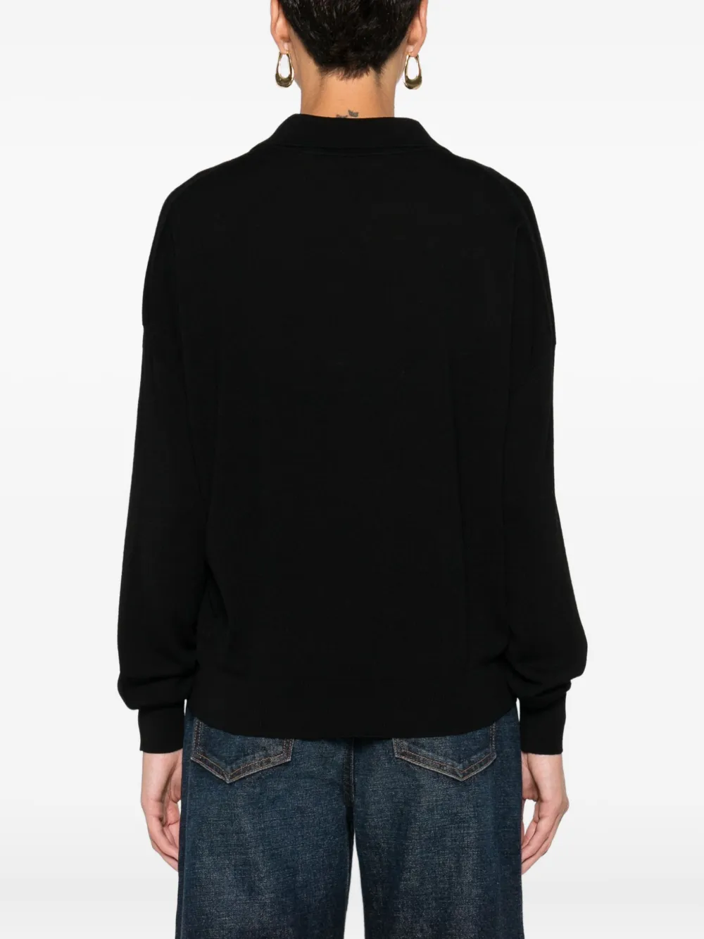 Incotex T-shirt met polokraag Zwart