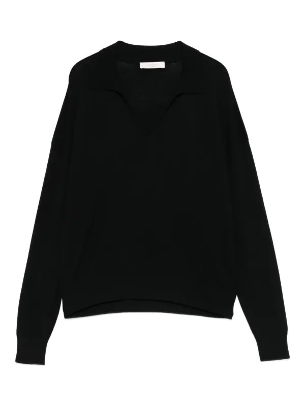 Incotex Polo-neck T-shirt in Black